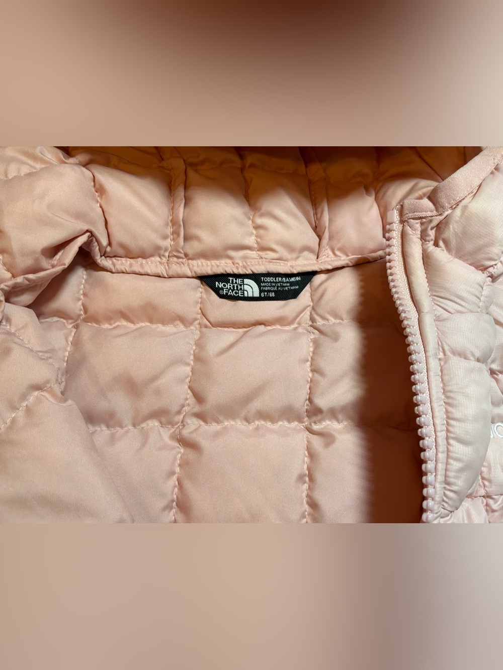 The north face thermoball eco hooded jacket pink/peach toddler 6t - Picture 4 of 9